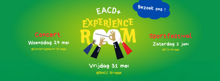 Dominiek Savio is goed vertegenwoordigd op EACD! Leerlingen doen mee aan het concert, we staan op de Experience Room en er is een initiatie van GIDOS op het Sportfestival.